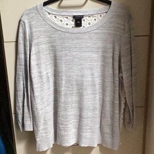 Light sweater material. Business in the front, party in the back sweater.